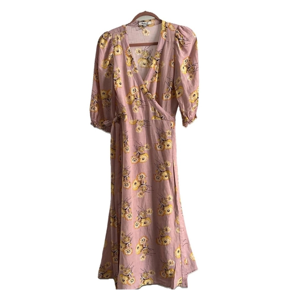Madewell Pink Puff Sleeve Maxi Dress - Picture 2 of 6